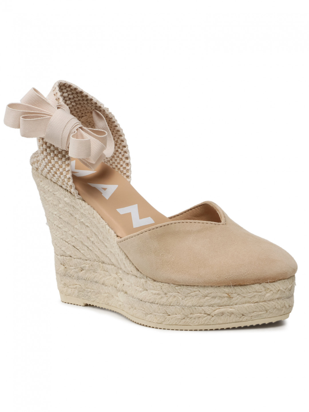 Manebi Espadrilky Heart-Shaped Wedge Espadrilles M 1 1 WH Béžová